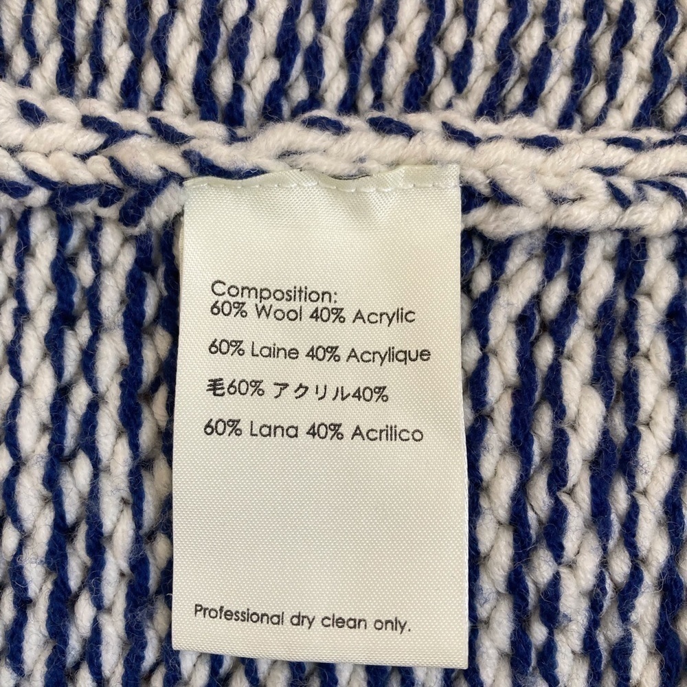 3.1 PHILLIP LIM Double Collar V-Neck Marled Yarn Wool Blend Cardigan chunky knit - Picture 13 of 16